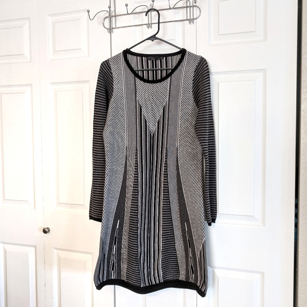 Prana Women's Size Medium Knit Black White Dress